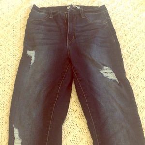 High waisted jean leggings